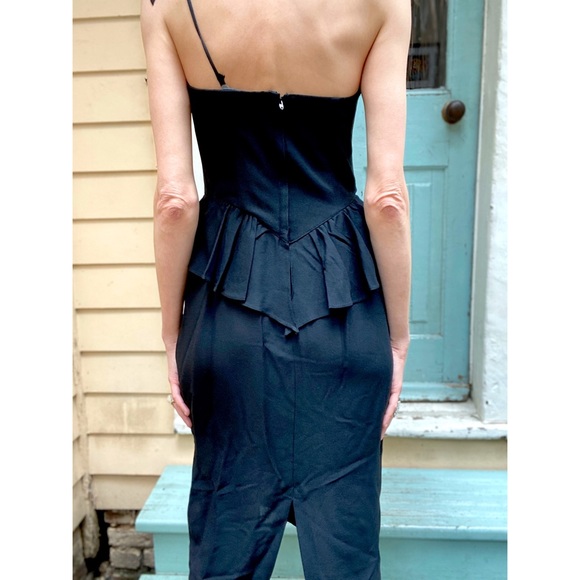 Vintage one shoulder cocktail dress - Picture 5 of 8